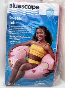 Bluescape Inflatable Tropical Swimming Ring Float Tube , 2 FT 7 IN, Wide - Picture 1 of 19