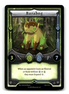 Juego de cartas coleccionables Elestrals Base Set #BS1-015 Barabog - Imagen 1 de 4
