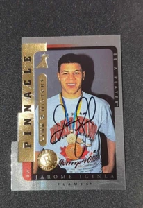 JAROME IGINLA 1997 PINNACLE SILVER HOLO SIGNED - Picture 1 of 6