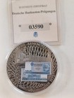 Gedenkprägung Banknoten der DDR, Neusilber, mit 100 DDR Mark Farbaufkleber, M146