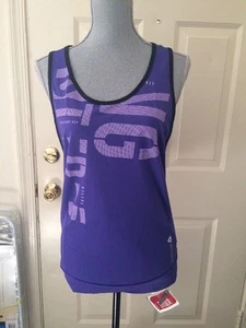 Camiseta sin mangas para mujer Reebok con logotipo gráfico Racerback en púrpura - Imagen 1 de 5