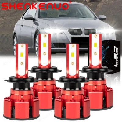 Para Para BMW 328i 2007-2016 6000K LED Faro Alto + Luces Bajas Bombillas Combo Foto 1 de 4