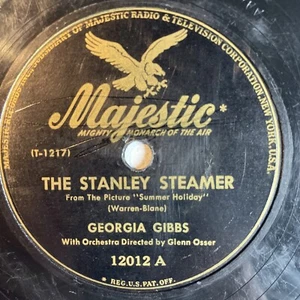 10" 78 RPM-Georgia Gibbs-The Stanley Steamer/The One I Love/Majestic 12012 - Picture 1 of 4