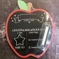 First Day of School - Apple Shaped Chalkboard Sign 9.25"