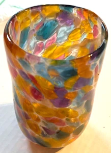 Beautiful Hand Blown Glass Vase Colorful 011-031 - Picture 1 of 11