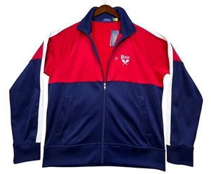 NUEVO CON ETIQUETAS Polo Ralph Lauren Chaqueta de Pista Para Hombres Grande Rojo Blanco Azul Raquetas Logo $148 - Imagen 1 de 9
