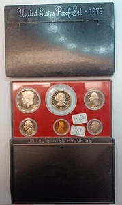 1979 TYPE 2 Clear "S" Clad US Proof 6 Coin Set with Original Box/Packaging - Picture 1 of 10