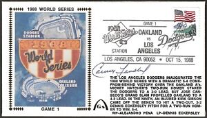 Carney Lansford Signed 1988 World Series Game 1 Gateway Stamp Cachet Oakland A's