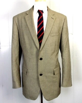 euc American Living Men's Black Cream Houndstooth Blazer Sportcoat sz 44 L - Изображение 1 из 4