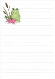Content & Happy Frog - Brief Schreibpapier Set / 20 Blatt in jeder Packung - Bild 1 von 4