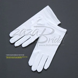 Fancy White 100% Cotton Ladies' Gloves-Various Sizes - Picture 1 of 1