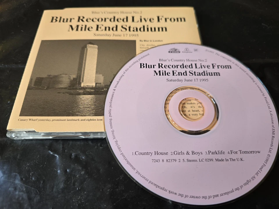 BLUR - COUNTRY HOUSE NO. 2 95 CD SINGLE (FOOD): TWO NR MINT - Image 1 of 1