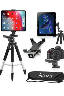 For Ipad Stand Tripod Floor Tablet Holder Adjustable Mount Phone Bracket 57" - Image 1 of 4
