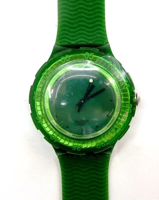 NEW Swatch Scuba Watch TREE TOP SDG108 with Case & Papers 1996 Gents WORKS (n2) - Image 1 of 4