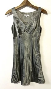 Vestido sin Mangas Rampage Y2K Satinado 3 XS Plateado Floral Babydoll Cachicho Hada Grunge - Imagen 1 de 6