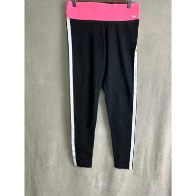 Victoria Secret PINK Yoga legging Pant Black with stripes Small - Image 1 of 4