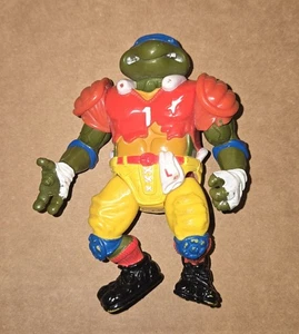 Touchdown Tossin Leo Action Figure 1991 Football Leonardo TMNT Playmates Vintage - Picture 1 of 7