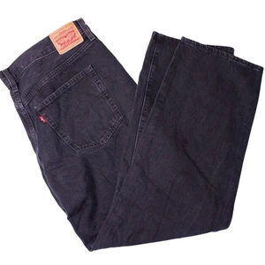 Levi's '94 Baggy Wide Leg Jeans Women's Size 34 Black Denim Zip Fly 90s - Picture 1 of 11