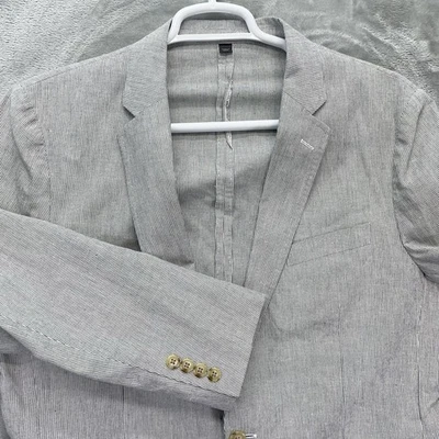 J. Blazer Crew Hombres 42R Ludlow Calce Ajustado Abrigo Deportivo Chaqueta Traje Lino Somelos Pin Foto 1 de 4