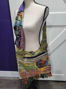 THE COLLECTION Borsa donna Royal Acidwash Tyedye cotone hobo con slot telefono nuova con etichette - Foto 1 di 3