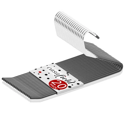 20 Open Ended Pants Hangers Non-Slip for Trousers Slacks Jeans Skirts Shorts - Image 1 of 4