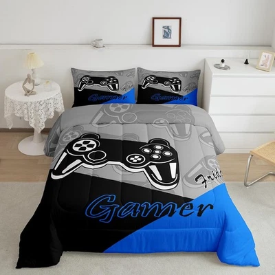 Gaming Comforter Set for Boys Teen Video Game Bedding Set for Gamer Comforter... - Image 1 of 4