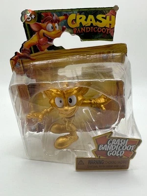 Crash Bandicoot 银色/金色/青铜可动人偶 2.5 英寸全新包装 X3 物品!! — 第 1/4 张图片