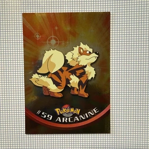 Silver Foil-Pokeball Pattern | Blue Logo | Pokemon 1999 Topps TV | Arcanine #59 - Picture 1 of 6