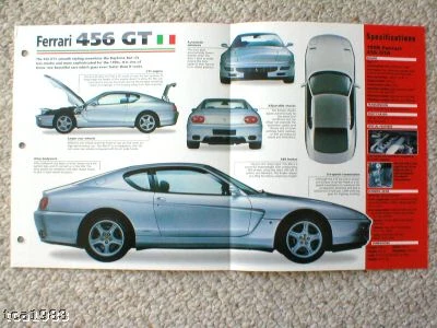 Folheto 1998 Ferrari 456 GT IMP, GTA - Imagem 1 de 2