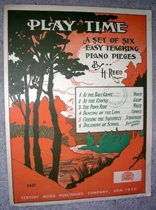 1909 DANCING ON THE LAWN (Caprice) Vintage TEACHING PIANO SOLO by H. Reed - Picture 1 of 2
