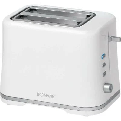 Bomann 1577 Tostadora de 2 ranuras, calienta panecillos, 870 W blanco - Imagen 1 de 3