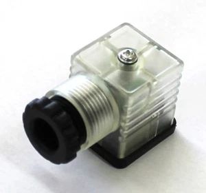 EL H550ZRC3U6RG3160 - Lighted DIN 43650 Type A Connector 24V DC - 3 Cond w/ GRND - Picture 1 of 5