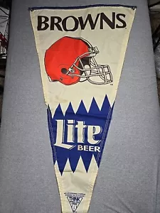 Cleveland Browns Pennant Miller Lite Large Hanging Vertical Banner - Picture 1 of 15