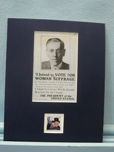 Woodrow Wilson apoya el sufragio femenino honrado por su propio sello - Imagen 1 de 1