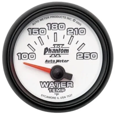 Auto Meter 7537 2-1/16" Phantom II Electric Water Temp Gauge 100-250 F NEW - Image 1 of 4