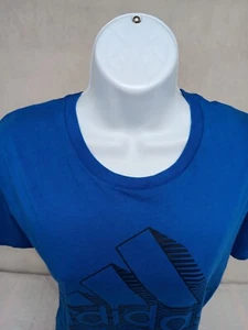 Camiseta de entrenamiento azul gráfico delantero manga corta ADIDAS XL 18-20 para mujer - Imagen 1 de 11