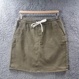 TARGET Womens Mini Jogger Skirt Size 8 Green Stretch Elastic Drawstring Waist - Picture 1 of 13