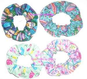 Easter Scrunchie M&M Eggs Chicks Jellybeans Hair Tie Scrunchies by Sherry - Picture 1 of 15