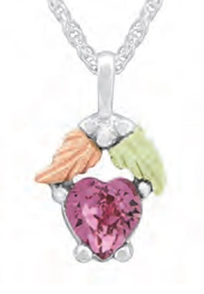 Colgante Corazón Cristal Swarovski® Dakota Black Hills Oro sobre Plata Creado en Laboratorio Foto 1 de 1