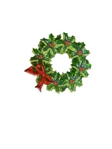 St Nicholas Square Christmas Wreath  Ornament - Picture 1 of 4