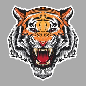 TIGER TIGER HEAD LUCHS PUMA LEOPARD DECAL KOPF GESICHT AUFKLEBER STICKER TB012 - Bild 1 von 1