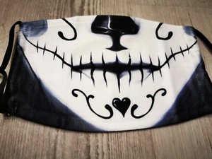 Mundschutz Mund nasen schutz Maske Motiv Lächeln Grinsen Behelfsmaske gothik - Bild 1 von 10