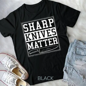 Sharp Knives Matter - Camiseta Unisex Divertida Regalo Chef Cocina - Imagen 1 de 11