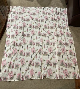 WAVERLY Polyester Shower Curtain Pink Parisian Eiffel Tower A DAY IN PARIS 72” - Picture 1 of 7