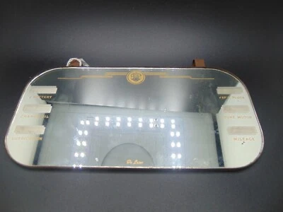 Espejo visera vintage Oldsmobile De Luxe Service Record clip 8" x 4" dorado Foto 1 de 4