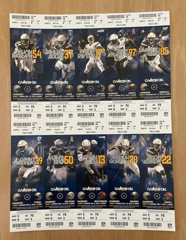COLIN KAEPERNICK TAKES KNEE FIRST TIME 2016 49ERS CHARGERS FULL TICKET SHEET Cover