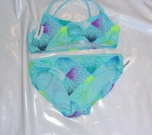 NWT Girls Size Large 10-12 * OLD NAVY * 2-Pc Stars Hearts Swimsuit - Picture 1 of 3