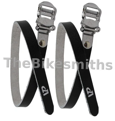 VP-715 Premium Leather Toe Straps track road bike fit MKS pedal clips AsstColors - Image 1 of 2