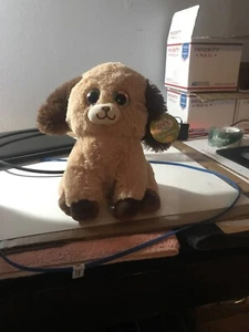 Spark Create Imagine Plush Puppy Dog Tan Brown 9” Rainbow Eyes With Tags - Picture 1 of 1