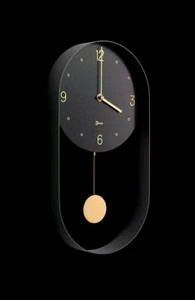 Driini Modern Pendulum Wall Clock Metal Frame 8 Inch Face NIB - Picture 1 of 9